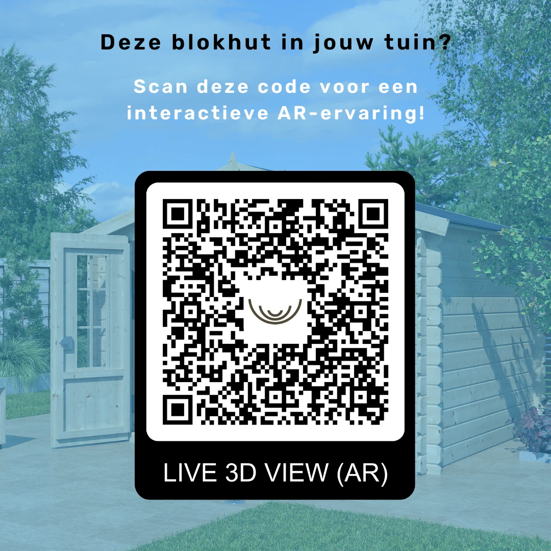 Woodlands Blokhut Misaka met Overkapping en Aluminium Hoekprofiel 785 x 385 cm - Afbeelding 4